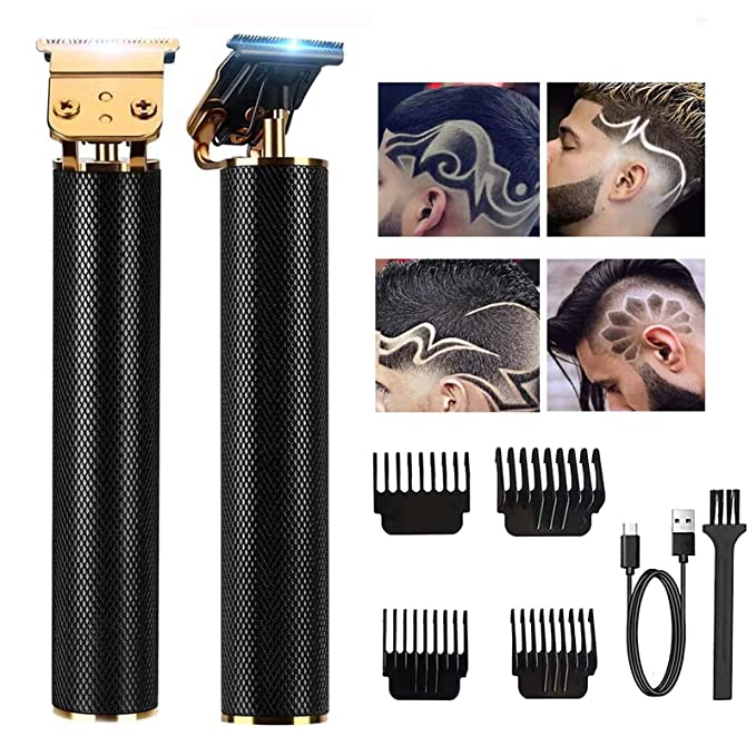 Professional Hair Trimmer Clippers, For Close Hair Cutting with "T" Blade for Men / Rechargeable Cordless Trimmer for Haircut, Beard Shaver Barbershop Quality