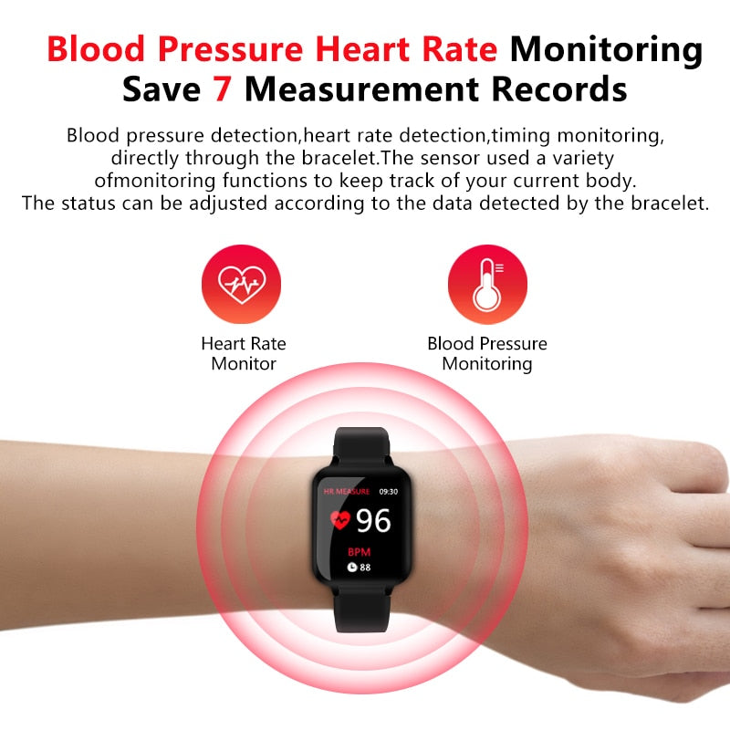 Waterproof SmartWatch for I-phone with Heart Rate Monitor For Women Men