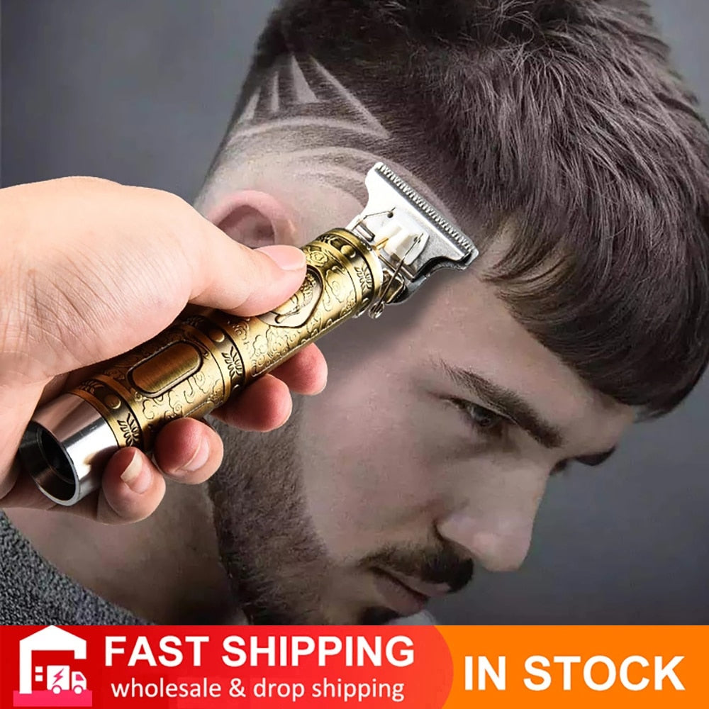 Factory Direct Sales T9 Dragon Phoenix Buddha Head Hair Clipper Electric Clipper Razor Retro Oil Head Fader Hair Trimmer Shaver - Hair Trimmers