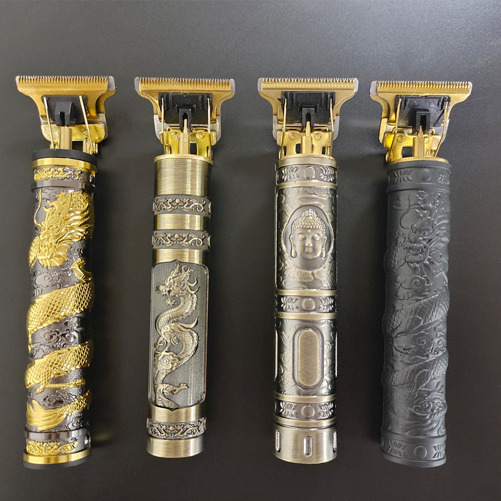 Factory Direct Sales T9 Dragon Phoenix Buddha Head Hair Clipper Electric Clipper Razor Retro Oil Head Fader Hair Trimmer Shaver - Hair Trimmers