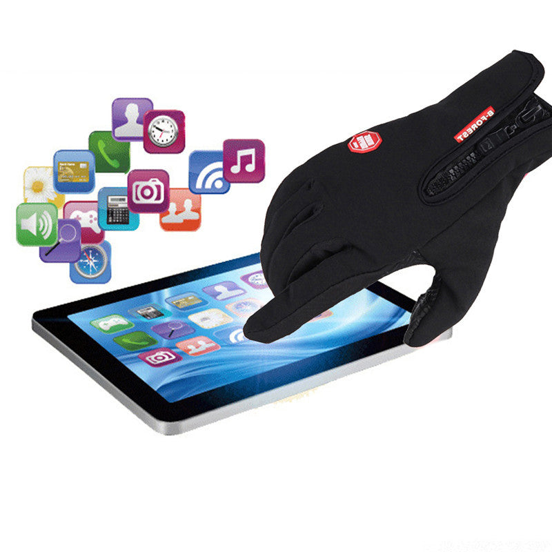 Men&#39;s Classic Black Winter Leather Gloves &amp; TouchScreen Gloves Male Military Style