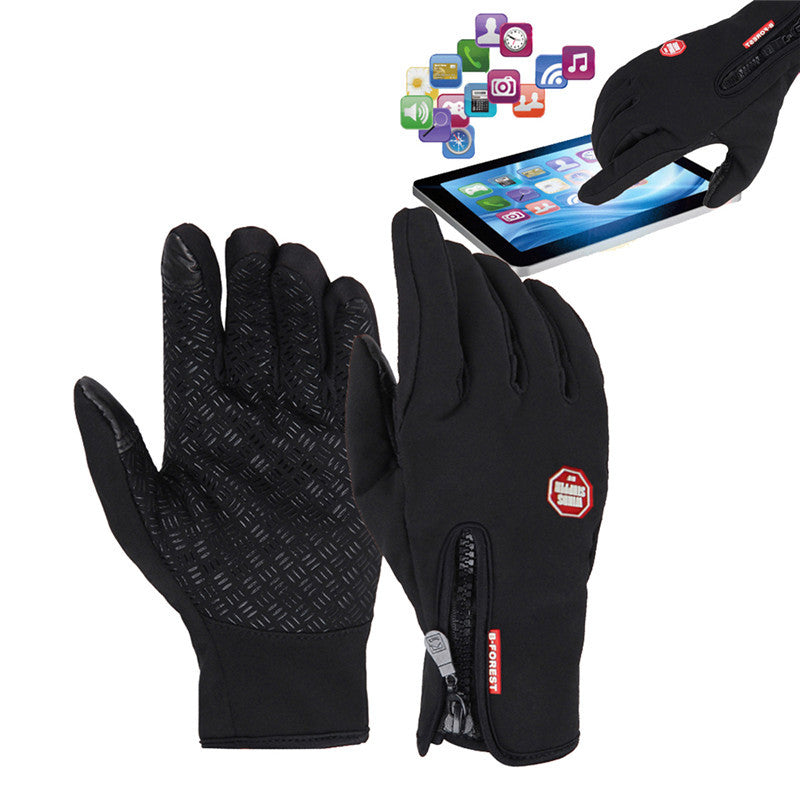 Men&#39;s Classic Black Winter Leather Gloves &amp; TouchScreen Gloves Male Military Style