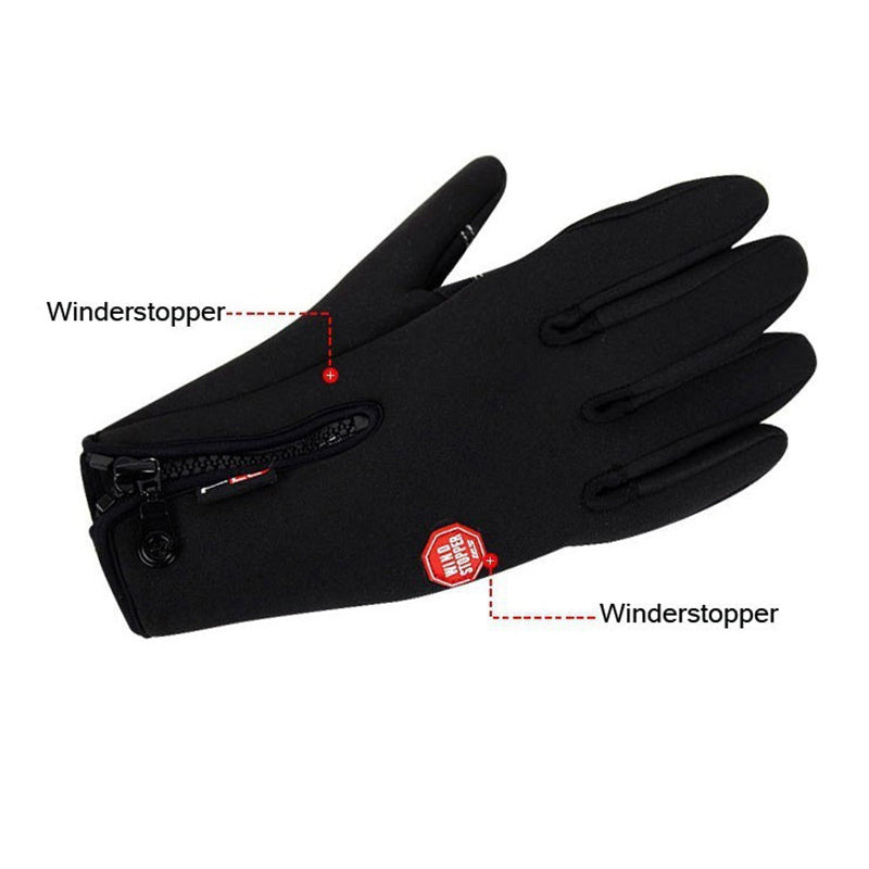 Men&#39;s Classic Black Winter Leather Gloves &amp; TouchScreen Gloves Male Military Style