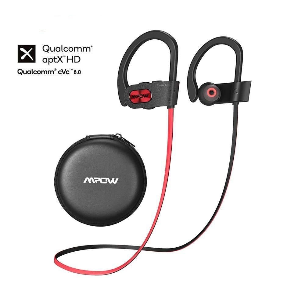 Bluetooth 5.0 Wireless Sports Earphones Noise Cancelling Stereo HD Sound iPX7 Sweatproof 12h Playtime