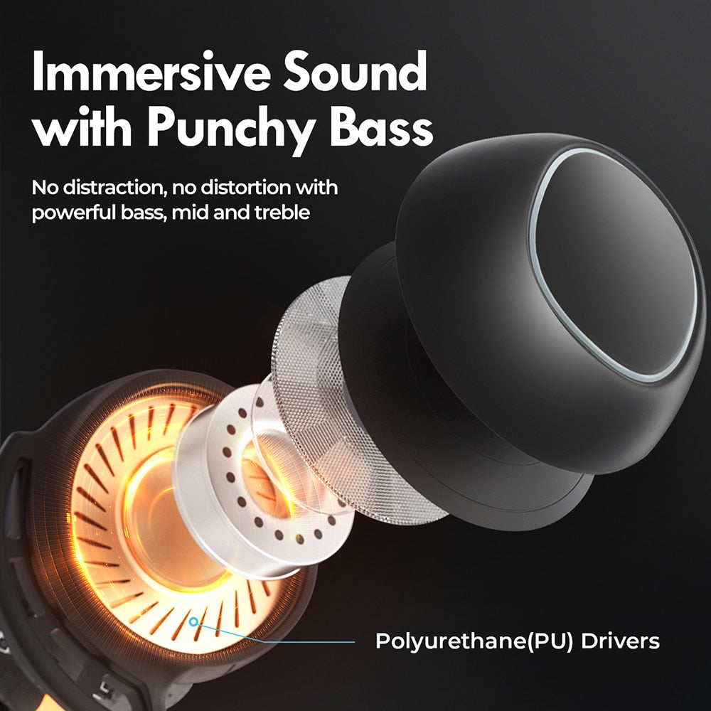 Bluetooth 5.0 True Wireless Earbuds 100h Playtime iPX7 Sweatproof TWS Earphones USB C Charging For iPhone Bluetooth Earphones