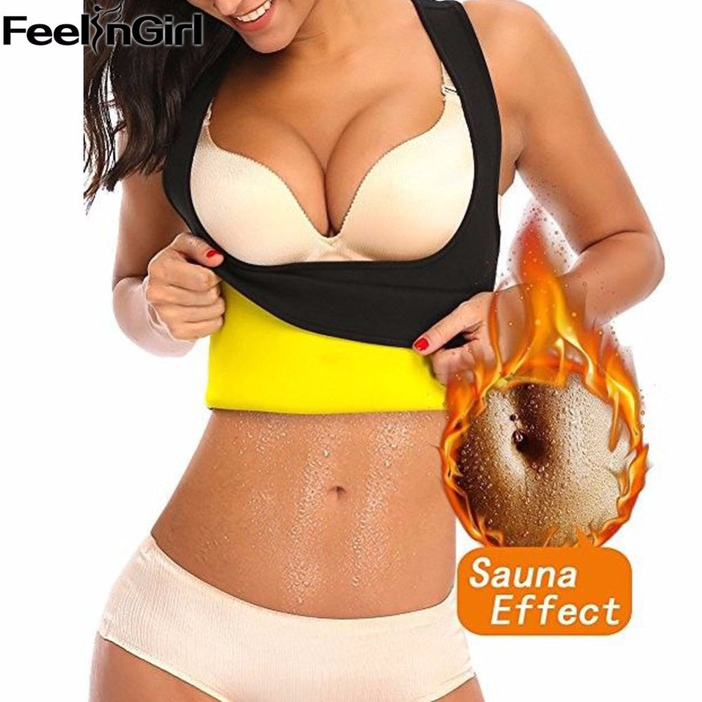 Women Neoprene Shaper Waist Trainer Push Up Vest Girdle Plus Size S-6XL