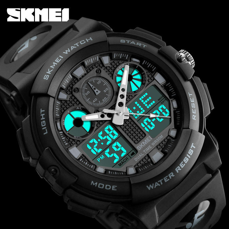 SKMEI Dual Display Wristwatches Men Sports Watches Digital Double Time Chronograph Time Watch Watwrproof Relogio Masculino 1270