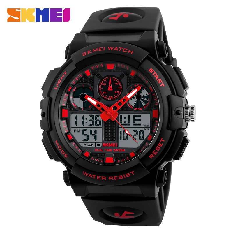 SKMEI Dual Display Wristwatches Men Sports Watches Digital Double Time Chronograph Time Watch Watwrproof Relogio Masculino 1270