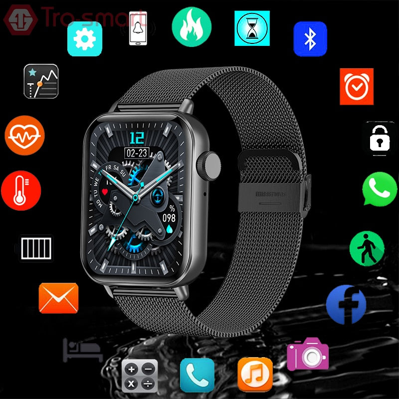 Trosmart G89 Watch Men Sports Electronic Watches Full Touch Screen Wristwatch For Men Women Waterproof Fitness Wrist Watch Mens| |