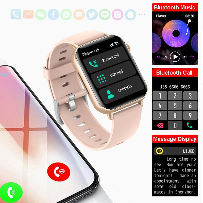 Trosmart G89 Watch Men Sports Electronic Watches Full Touch Screen Wristwatch For Men Women Waterproof Fitness Wrist Watch Mens| |