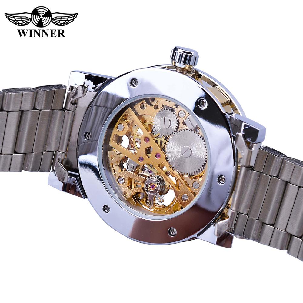 Royal Design Men Fashion Diamond Luminous Gear Movement  - Top Luxury Male Mechanical Skeleton Watch