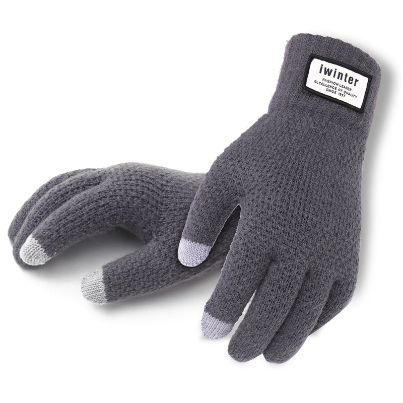 Winter Autumn Men Knitted Gloves, for use withTouch Screen
