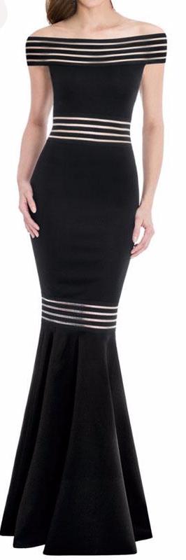Plus Size Dress Fashion Runway Maxi Dress 2017 Summer Elegant Women's Dress Perspective Mermaid Sexy Black Long Dress