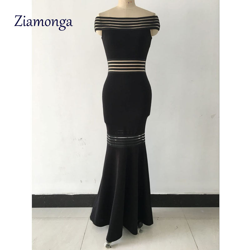 Plus Size Dress Fashion Runway Maxi Dress 2017 Summer Elegant Women&#39;s Dress Perspective Mermaid Sexy Black Long Dress