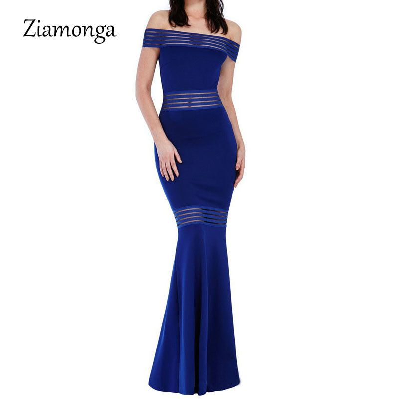 Plus Size Dress Fashion Runway Maxi Dress 2017 Summer Elegant Women&#39;s Dress Perspective Mermaid Sexy Black Long Dress