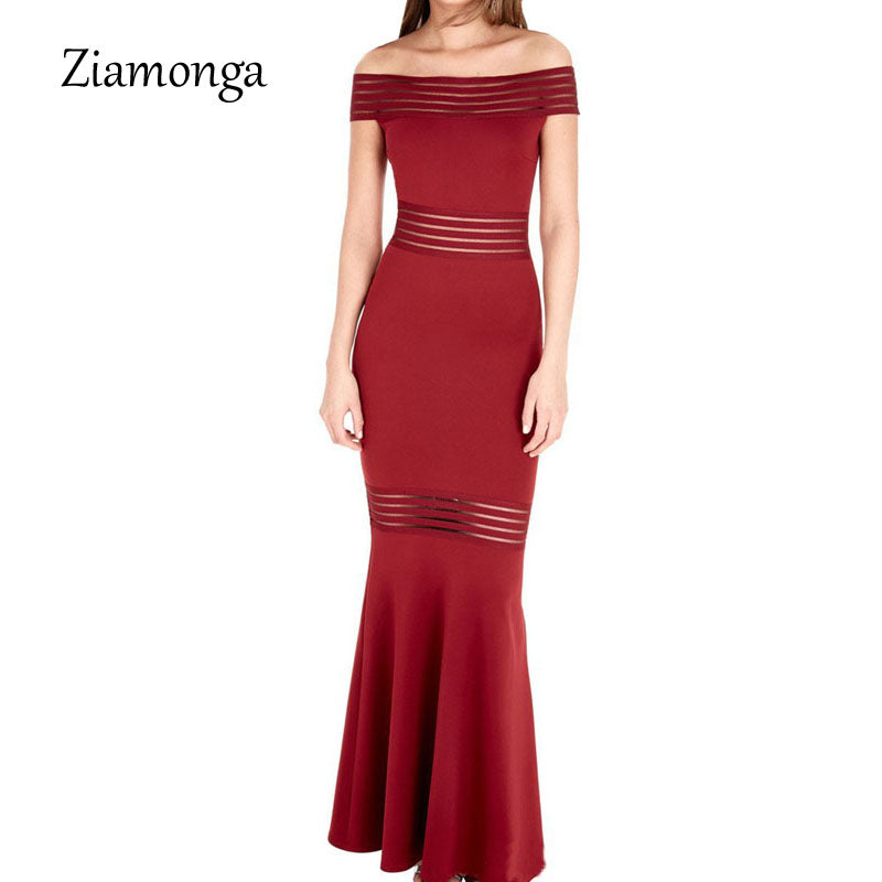 Plus Size Dress Fashion Runway Maxi Dress 2017 Summer Elegant Women&#39;s Dress Perspective Mermaid Sexy Black Long Dress