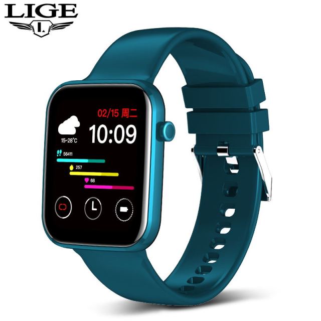 New Smart Watch women Full Touch Fitness Real time Activity Tracker Blood Pressure Sports Ladies Smart Watch