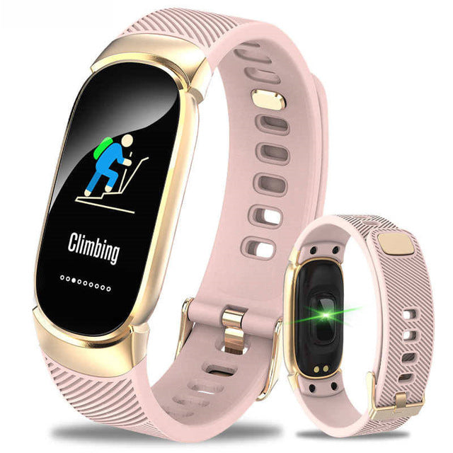 New Sports Waterproof Smart Watch Women Smart Bracelet Band Bluetooth Heart Rate Monitor Fitness Tracker Smartwatch Metal Case
