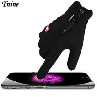 Black Winter Leather Gloves Military Style