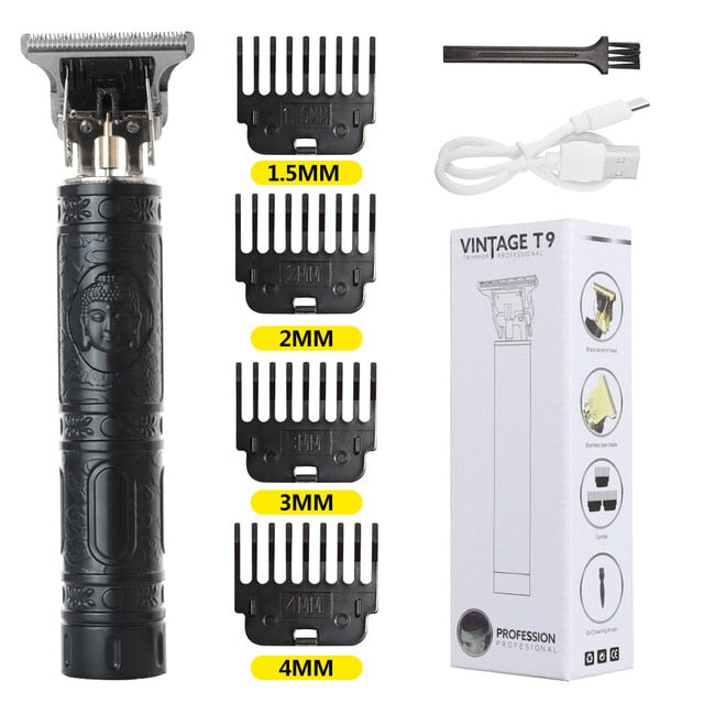Factory Direct Sales T9 Dragon Phoenix Buddha Head Hair Clipper Electric Clipper Razor Retro Oil Head Fader Hair Trimmer Shaver - Hair Trimmers