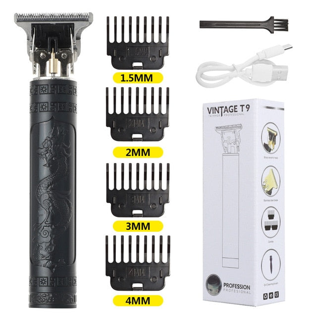 Factory Direct Sales T9 Dragon Phoenix Buddha Head Hair Clipper Electric Clipper Razor Retro Oil Head Fader Hair Trimmer Shaver - Hair Trimmers