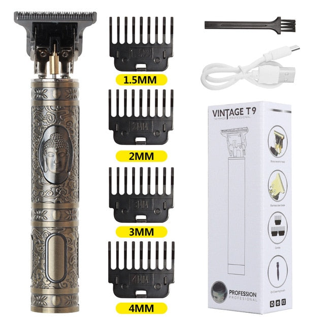 Factory Direct Sales T9 Dragon Phoenix Buddha Head Hair Clipper Electric Clipper Razor Retro Oil Head Fader Hair Trimmer Shaver - Hair Trimmers