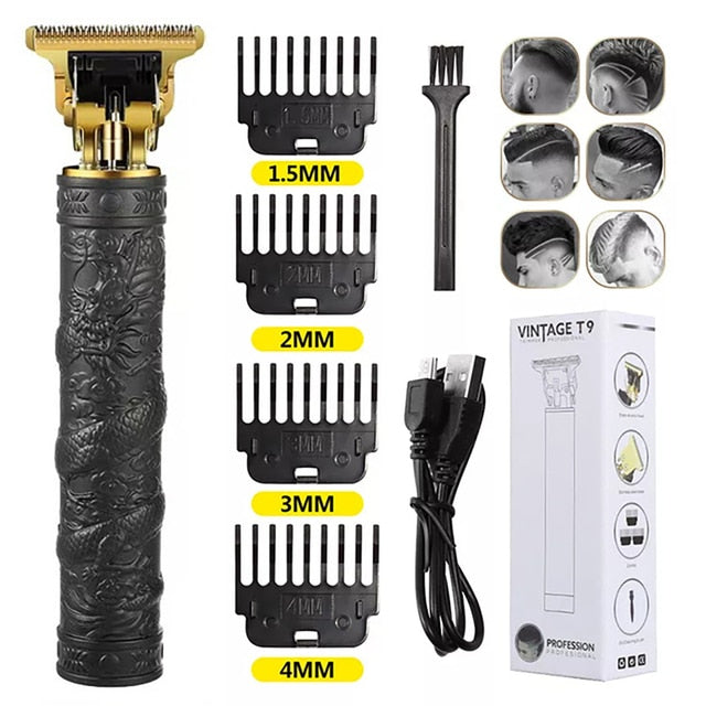 Factory Direct Sales T9 Dragon Phoenix Buddha Head Hair Clipper Electric Clipper Razor Retro Oil Head Fader Hair Trimmer Shaver - Hair Trimmers