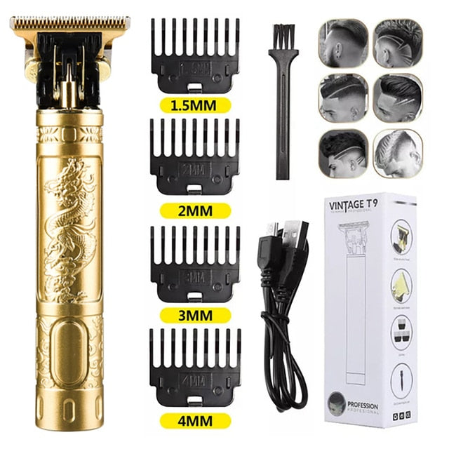 Factory Direct Sales T9 Dragon Phoenix Buddha Head Hair Clipper Electric Clipper Razor Retro Oil Head Fader Hair Trimmer Shaver - Hair Trimmers