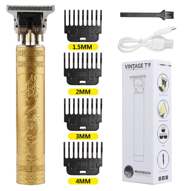 Factory Direct Sales T9 Dragon Phoenix Buddha Head Hair Clipper Electric Clipper Razor Retro Oil Head Fader Hair Trimmer Shaver - Hair Trimmers