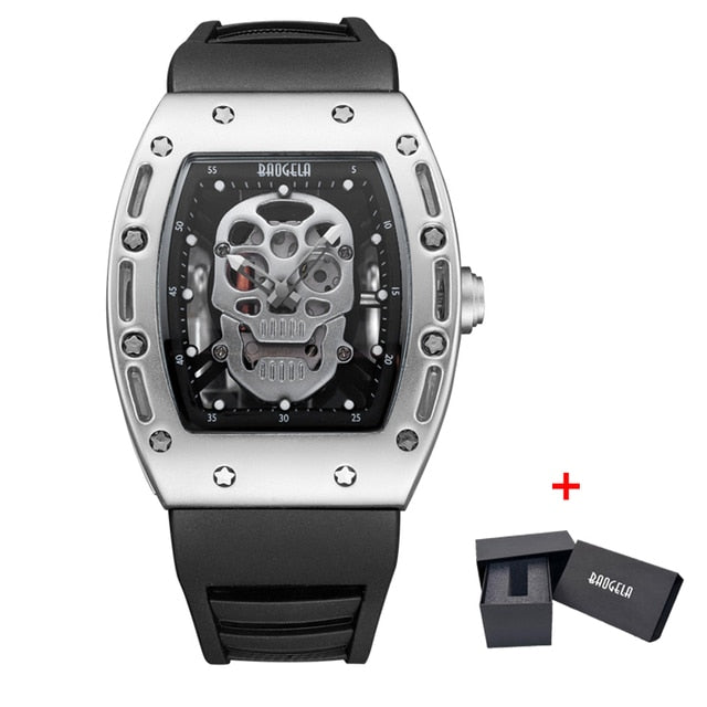 Baogela New Arrival Style Pirate Skull Quartz Men Watches Military Silicone Brand Mens Sports Watch Waterproof Relogio Masculino - Quartz Wristwatches