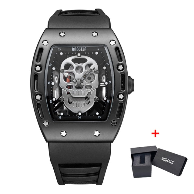Baogela New Arrival Style Pirate Skull Quartz Men Watches Military Silicone Brand Mens Sports Watch Waterproof Relogio Masculino - Quartz Wristwatches