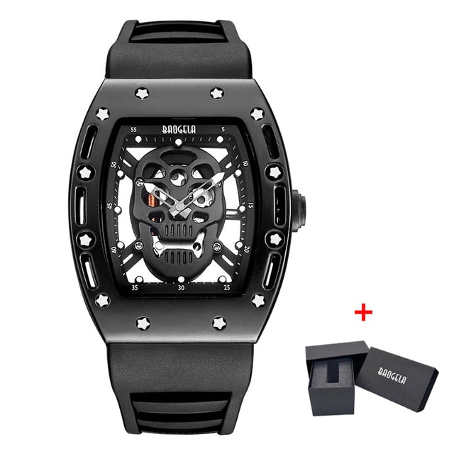 Baogela New Arrival Style Pirate Skull Quartz Men Watches Military Silicone Brand Mens Sports Watch Waterproof Relogio Masculino - Quartz Wristwatches