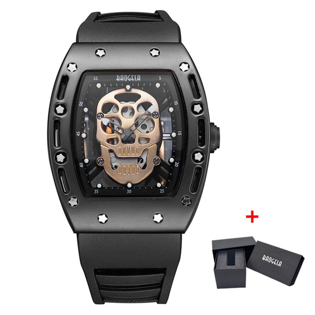 Baogela New Arrival Style Pirate Skull Quartz Men Watches Military Silicone Brand Mens Sports Watch Waterproof Relogio Masculino - Quartz Wristwatches