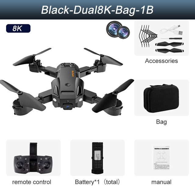 Drone with 8k Professional Double Camera 5g WIFI enabled with Obstacle Avoidance