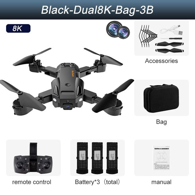 Drone with 8k Professional Double Camera 5g WIFI enabled with Obstacle Avoidance