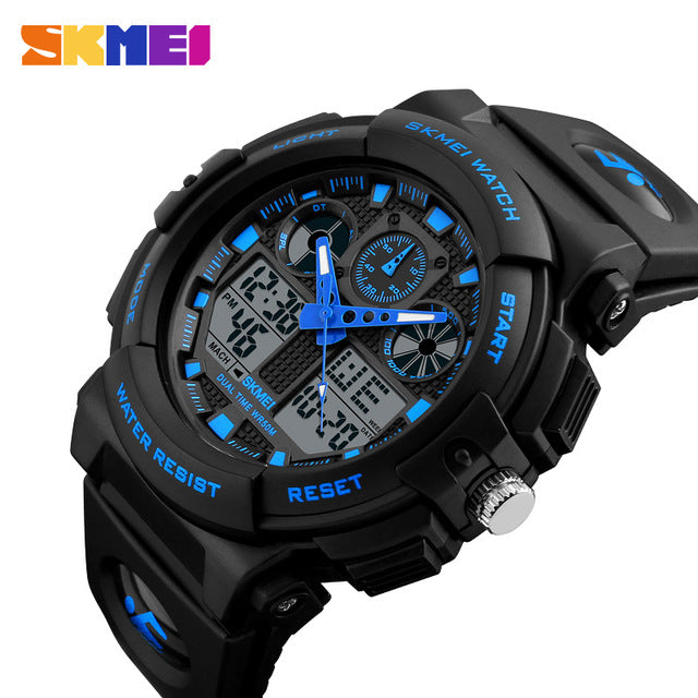 SKMEI Dual Display Wristwatches Men Sports Watches Digital Double Time Chronograph Time Watch Watwrproof Relogio Masculino 1270