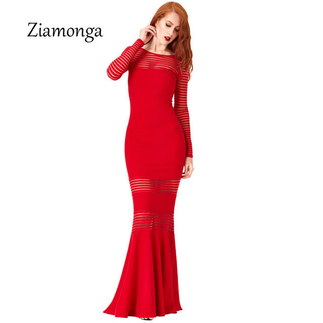 Plus Size Dress Fashion Runway Maxi Dress 2017 Summer Elegant Women&#39;s Dress Perspective Mermaid Sexy Black Long Dress