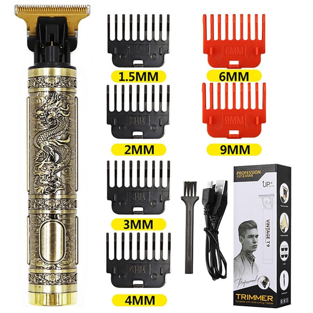 Factory Direct Sales T9 Dragon Phoenix Buddha Head Hair Clipper Electric Clipper Razor Retro Oil Head Fader Hair Trimmer Shaver - Hair Trimmers