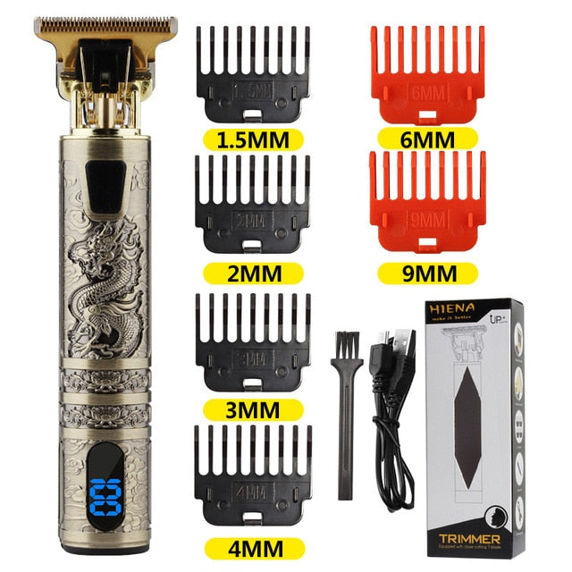 Factory Direct Sales T9 Dragon Phoenix Buddha Head Hair Clipper Electric Clipper Razor Retro Oil Head Fader Hair Trimmer Shaver - Hair Trimmers