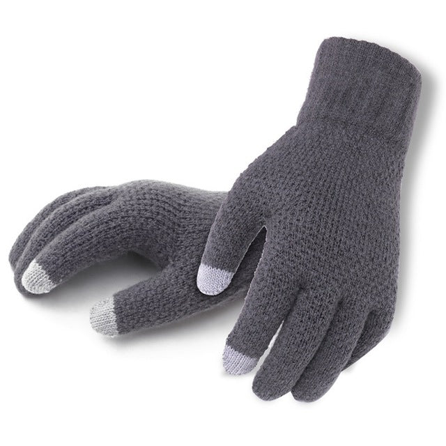 Winter Autumn Men Knitted Gloves, for use withTouch Screen