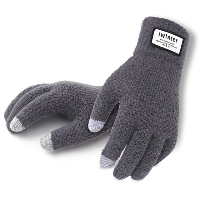 Winter Autumn Men Knitted Gloves, for use withTouch Screen
