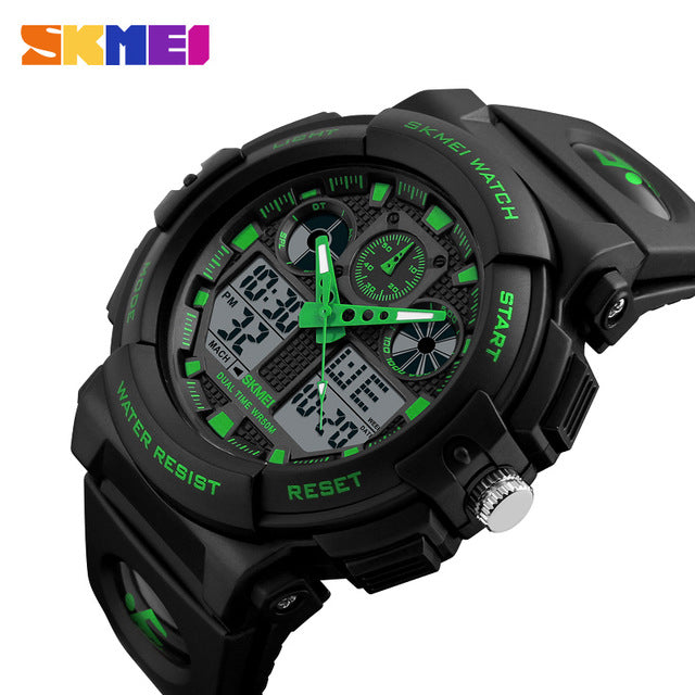 SKMEI Dual Display Wristwatches Men Sports Watches Digital Double Time Chronograph Time Watch Watwrproof Relogio Masculino 1270