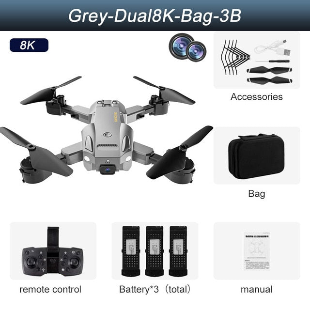 Drone with 8k Professional Double Camera 5g WIFI enabled with Obstacle Avoidance