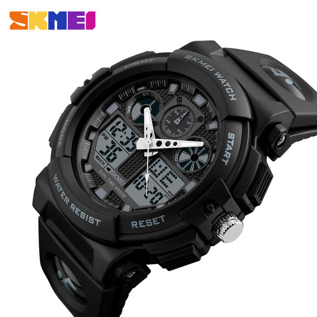 SKMEI Dual Display Wristwatches Men Sports Watches Digital Double Time Chronograph Time Watch Watwrproof Relogio Masculino 1270