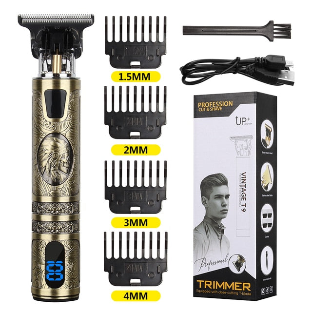 Factory Direct Sales T9 Dragon Phoenix Buddha Head Hair Clipper Electric Clipper Razor Retro Oil Head Fader Hair Trimmer Shaver - Hair Trimmers