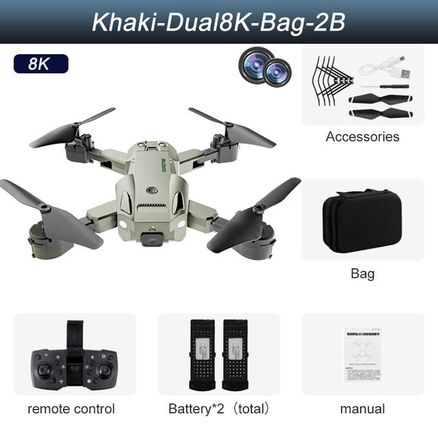 Drone with 8k Professional Double Camera 5g WIFI enabled with Obstacle Avoidance