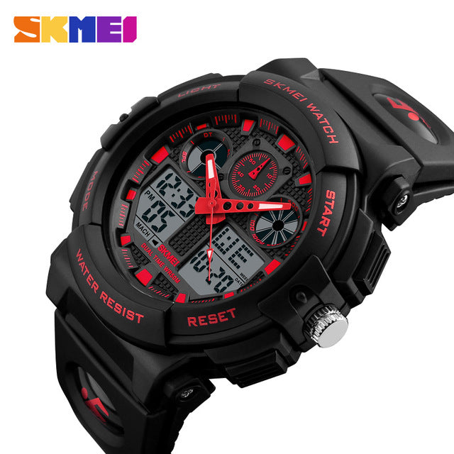 SKMEI Dual Display Wristwatches Men Sports Watches Digital Double Time Chronograph Time Watch Watwrproof Relogio Masculino 1270