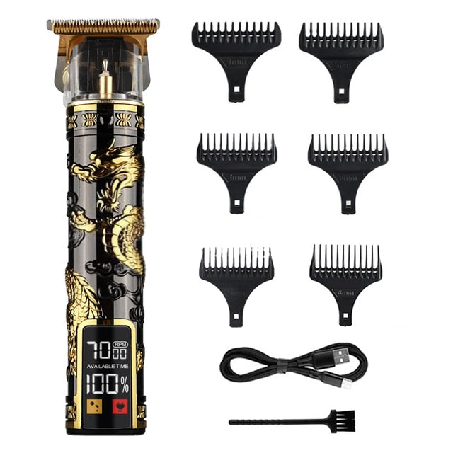 Factory Direct Sales T9 Dragon Phoenix Buddha Head Hair Clipper Electric Clipper Razor Retro Oil Head Fader Hair Trimmer Shaver - Hair Trimmers
