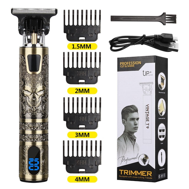 Factory Direct Sales T9 Dragon Phoenix Buddha Head Hair Clipper Electric Clipper Razor Retro Oil Head Fader Hair Trimmer Shaver - Hair Trimmers