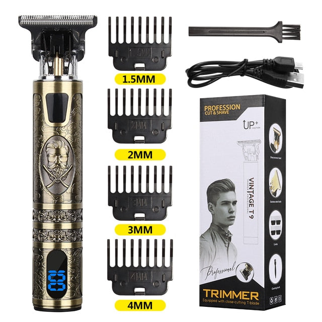 Factory Direct Sales T9 Dragon Phoenix Buddha Head Hair Clipper Electric Clipper Razor Retro Oil Head Fader Hair Trimmer Shaver - Hair Trimmers